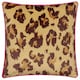 image 1 of furn. True Leopard Piped Velvet Multicolour Filled Cushion 43 x 43 cm | Multi