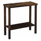 image 1 of URBNLIVING 2 Tier Wooden Console Table Narrow Hallway Storage Unit | Multi | Rustic Brown | 1