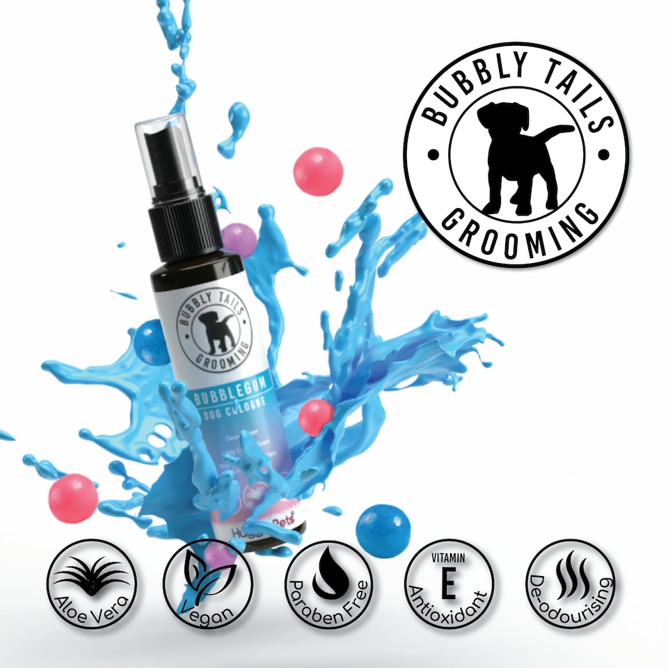 image 1 of HugglePets Bubbly Tails Dog Cologne - Bubblegum