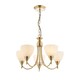 image 5 of Alton 5 Light Multi Arm Ceiling Pendant Antique Brass, Opal Glass, E14