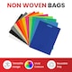 image 3 of Pack of 25 Orange Coloured 35x25cm Non-Woven Patch Handle Bags | Orange