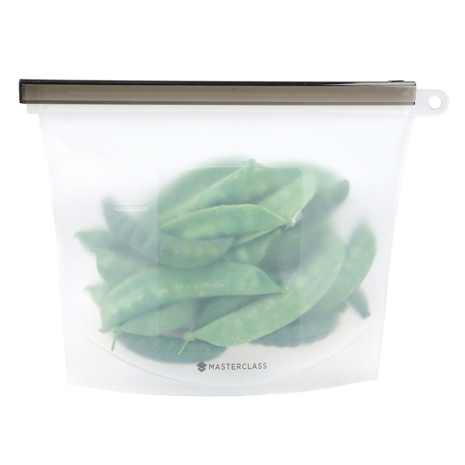 image 1 of MasterClass Food Storage Bag Clear Silicone 1L
