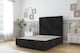 image 1 of Sloomy Harrington Black Naples Divan Bed Base No Drawers With 26 Inch Strutted Headboard & 12 Inch Matching Footboard | Black | Black | Small Single | 1