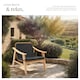 image 4 of Rattan Garden Chair Outdoor Furniture Chairs Varnished Wooden Frame Lounge Arm Chair | Cream | nature | One Size | 1