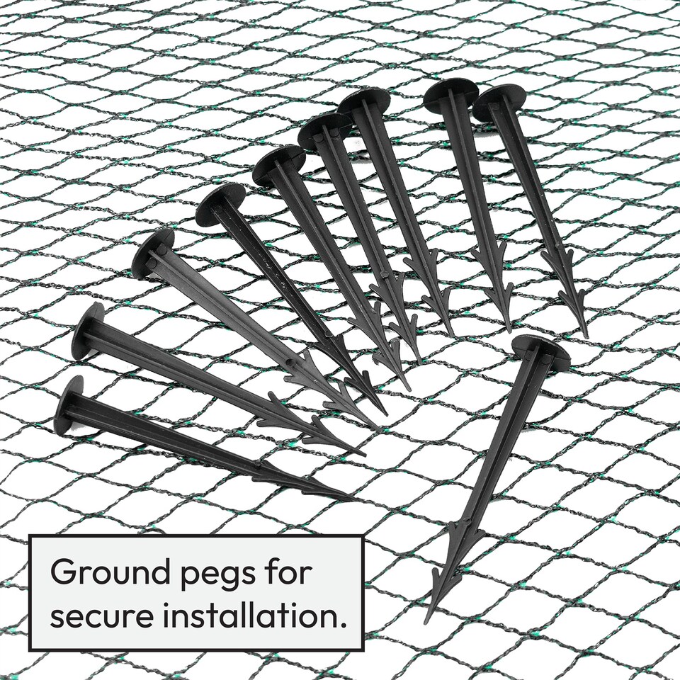 image 1 of Pisces 6 x 4m Pond Protection Netting with 14 Pegs