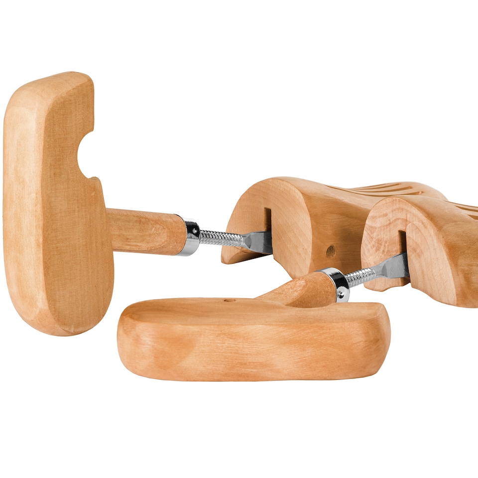 image 1 of Shoe Stretcher 2 Pairs - made of lotus wood, for womens and mens shoes | Brown | brown | 46-48 | 2