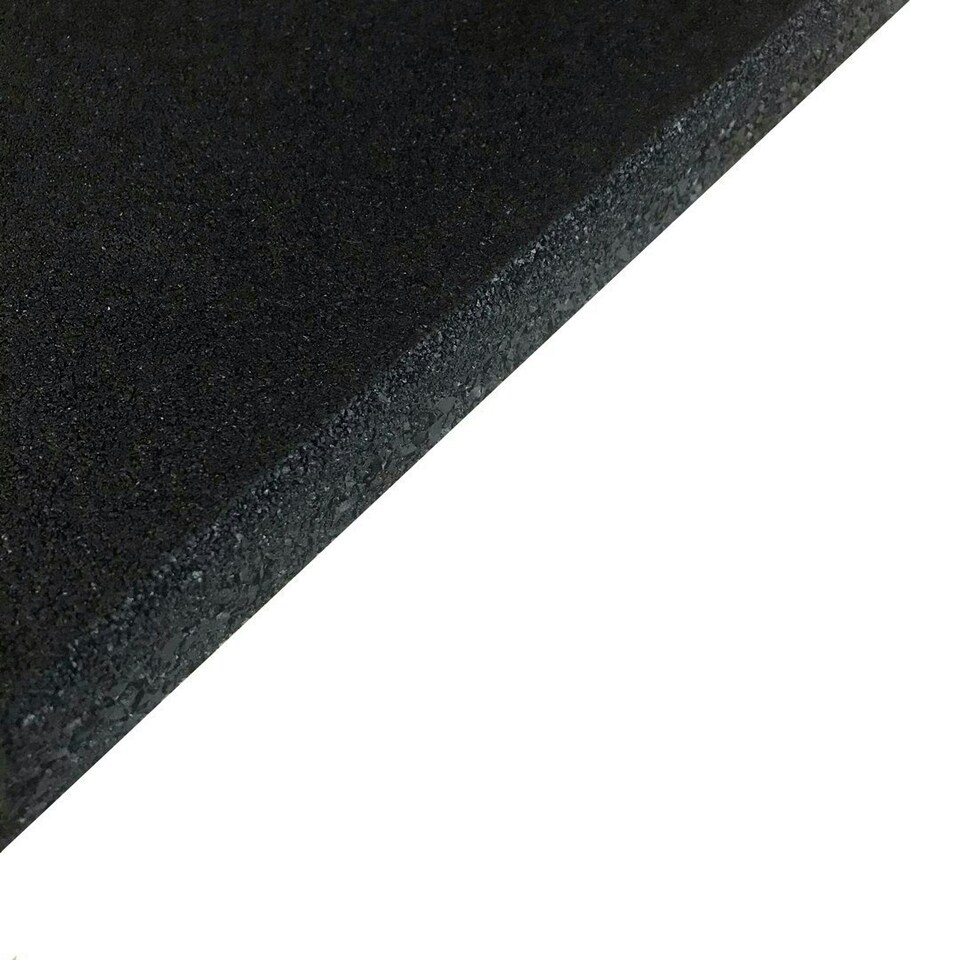 image 1 of Heavy Duty Black Rubber Gym Flooring Mats 50cm x 50cm Tiles - 20mm Black | One Size