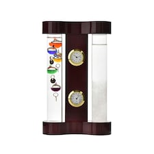 Galileo Thermometer & Storm Glass -18cm Multi Col 5 bulb