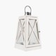 image 3 of White Wash and Chrome Lantern Table Lamp