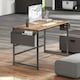 image 3 of Industrial Computer Desk With Storage Bag Brown