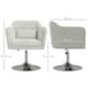 image 3 of HOMCOM Stylish Retro Linen Swivel Tub Chair Steel Frame Cream Whit