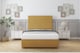 image 2 of Sloomy Manhattan Mustard Plush Divan Bed Base 2 Drawers Same Side With 54 Inch Floor Standing Headboard | Gold | Mustard | Super King | 1
