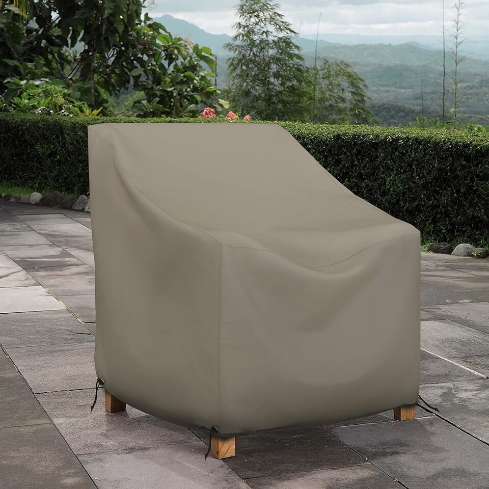 image 1 of Covers&All Outdoor Chair Covers, 12 Oz Waterproof & UV-Resistant Cover Max Fabric, Suitable for Indoors / Outdoors, 36 in L x 37 in W x 36 in H, Beige