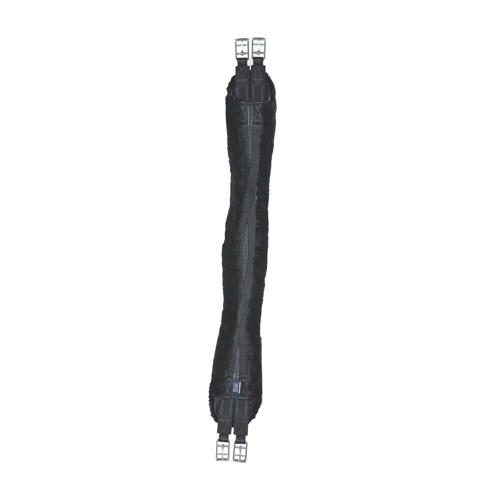 image 1 of Shires Performance Elasticated SupaFleece Contour Horse Girth - Black - 30in
