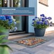 image 6 of Nicoman Rubber Elegant Blue Tile Doormat - 60x40cm