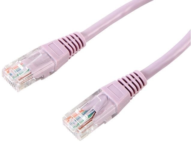 PRO SIGNAL - RJ45 Male to Male Cat5e UTP Ethernet Patch Lead, 0.2m Violet