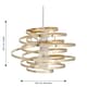 image 3 of First Choice Lighting Gold Metal Swirl Easy Fit Light Shade Gold