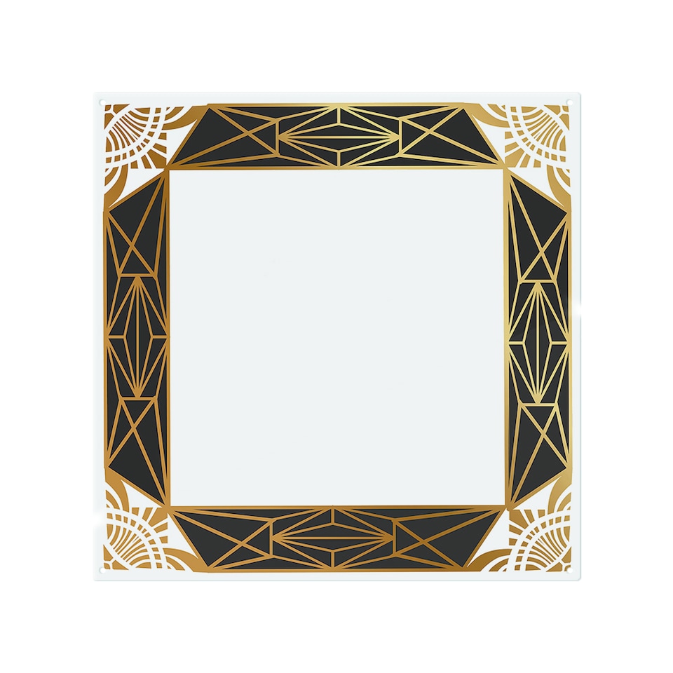 image 1 of Art Deco Border Splash Back | White
