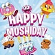 image 1 of Moshi Monsters Birthday 3D Holographic Greeting Card Foodies Happy Moshiday