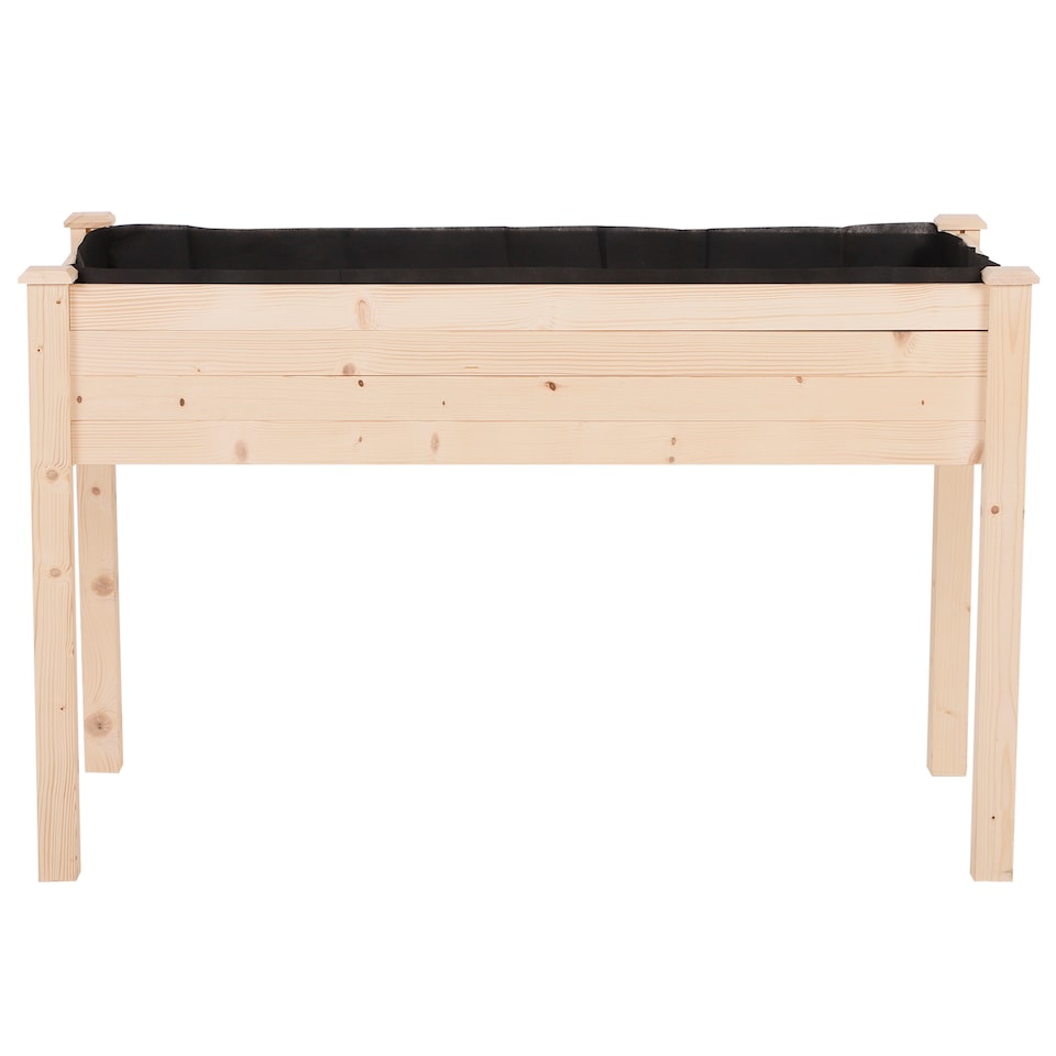 image 1 of Outsunny Raised Wood Garden Bed Planter Vegetables Grow Flower Herbs