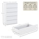 image 3 of Vida Designs Denver 5 Drawer Chest of Drawers Bedroom Storage, White