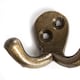 image 2 of Hammer & Tongs Double Coat Hook - W50mm x H35mm - Brass | Gold | Brass | One Size