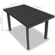 image 6 of Large Summer Weather Proof Plastic Rectangle Table Garden Patio Dining Furniture | Black | Anthracite