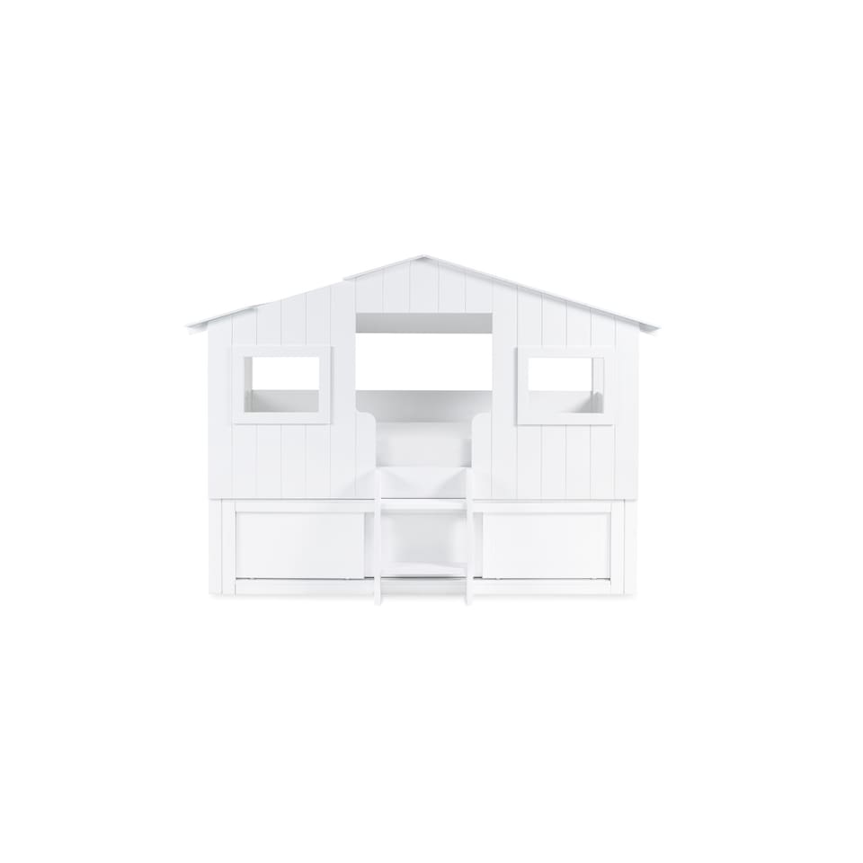 image 1 of Acorn 90cm Single White Treehouse Midsleeper Bed with Storage