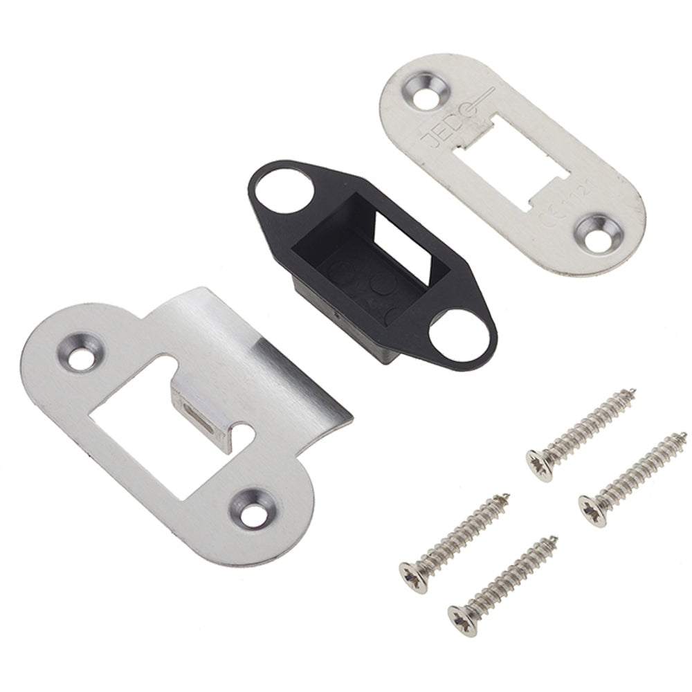 Heavy Duty Satin Stainless Steel Radiused Accessory Packs for Tubular Latches