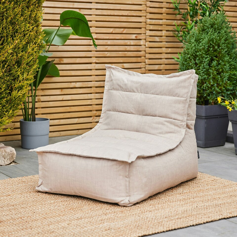 image 1 of icon Dolce Indoor Outdoor Bean Bag Lounger Beige Patio Chairs Cream