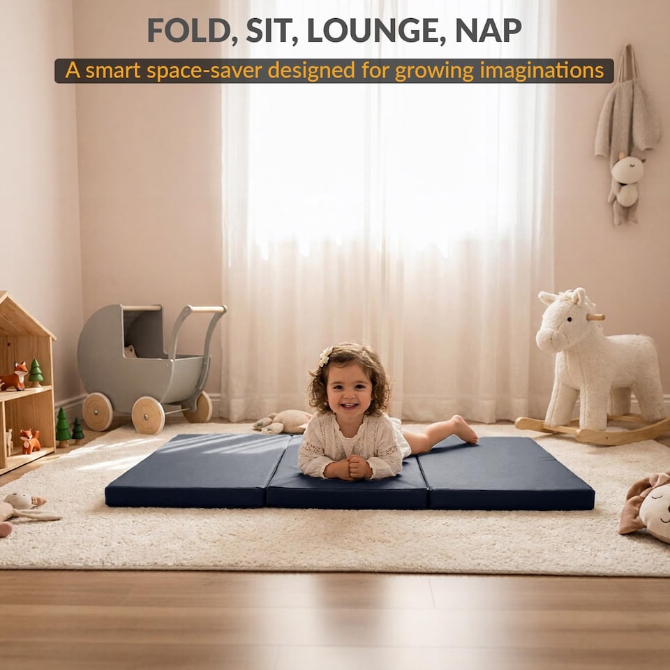 image 1 of Tri Fold Fold Out Z Bed Futon Sofa Chair Mattress