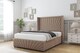 image 2 of Sloomy Rutherford Mink Plush Divan Bed With Mattress No Drawers With 54" Wingback Headboard & 12" Matching Footboard 3' Single | Brown | Mink | Single | 1