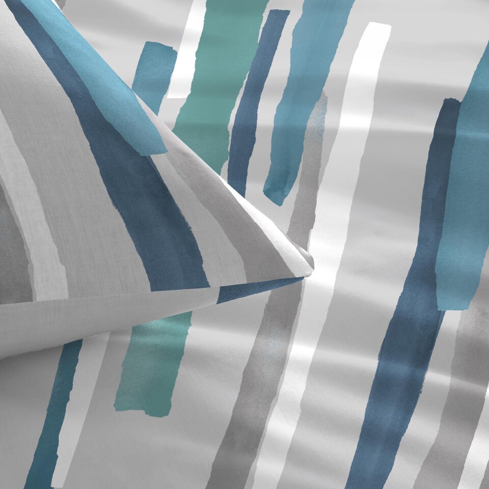 image 1 of Fusion Clifton Duvet Cover Set Teal