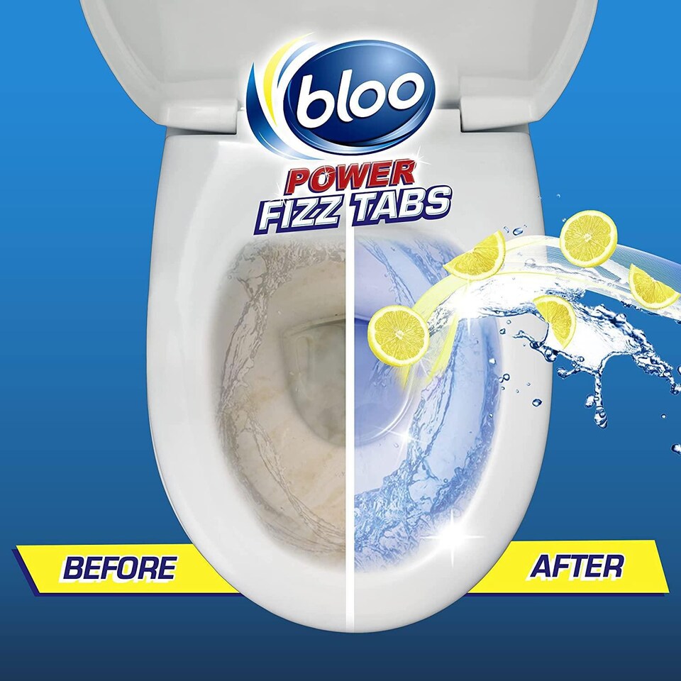 image 1 of Bloo Power Toilet Fizz Tabs, Drain Deep Cleaning Bad Odour, 8 x 25g, 4 Pack | Multi | 4 Pack | 4