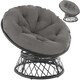 image 9 of Garden Chair Gargano - rotatable, resilient polyrattan, comfortable round cushion, | Grey | grey | One Size | 1