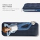 image 3 of Outsunny Single Air Mattress, Portable Air Bed with Flocked Surface, Blue 