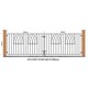 image 2 of Abbey Modern Double Driveway Gate - Solid Steel - Fits Gap of 3095 mm x 812 mm High - Electro Galvanised/Black Powder Coated | Black | 1