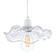 image 3 of Designer Ribbed Clear Glass Pendant Light Shade with Wavy Ruffled Edge