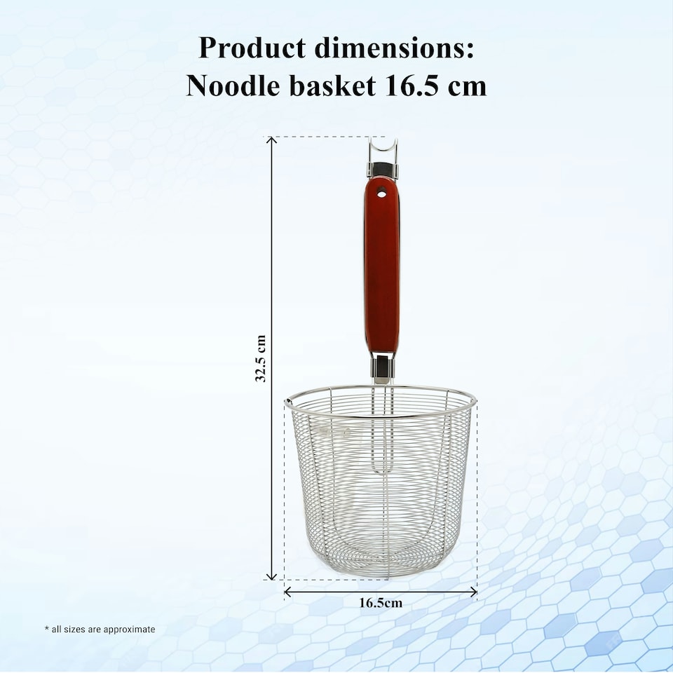 image 1 of Buckingham Stainless Steel Noodle Basket Strainer 13.5 cm