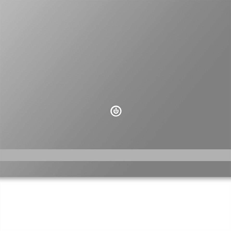 image 1 of Emitto LED Wall Mirror Anti-fog Bathroom Mirrors Makeup Light 100x70cm | White