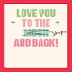 image 1 of Love You To The Shops And Back - Funny Crossed Out Valentine's Day Card