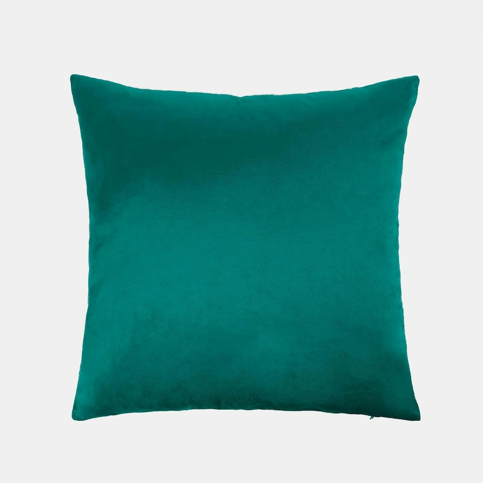 image 1 of OHS 2 x Soft Plain Matte Velvet Cushion Covers, 45x45cm - Teal