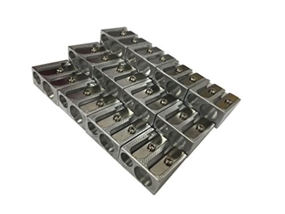 image 1 of Pack of 60 Janrax Two Hole Metal Pencil Sharpeners