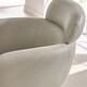 image 5 of Lorenza Premium Beige Faux Leather Swivel Dining Chairs - Set of 2