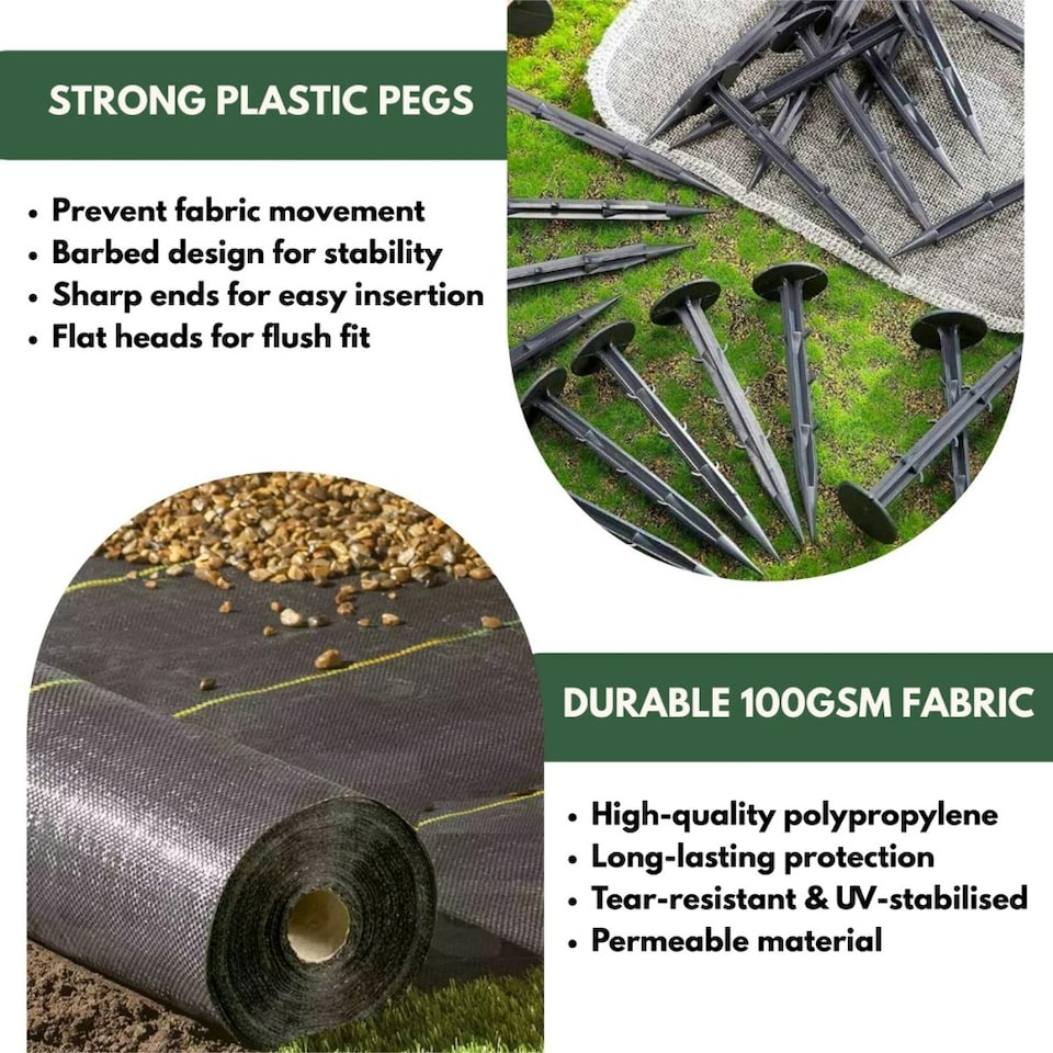 image 1 of Marco Paul Weed Control Fabric Membrane Ground Sheet Black