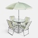 image 1 of OHS 6 Piece Patio Set Outdoor Table Chairs Parasol Garden Furniture