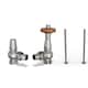 image 1 of Derry Traditional - Chrome Thermostatic Radiator Valve & Installation Kit Angled 15mm