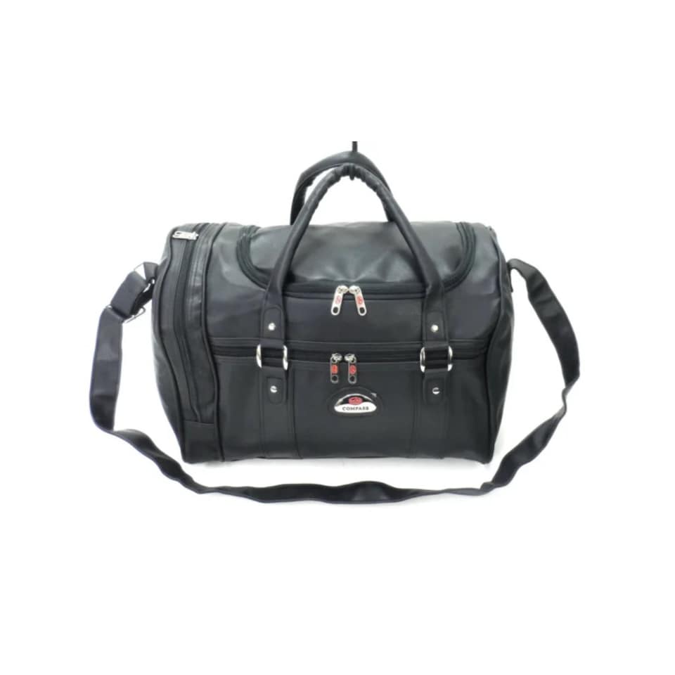 image 1 of 16 Inch Pu Leather Luggage Duffel Travel Cabin Approved Holdall Gym Bag Case-29L