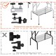 image 6 of Yaheetech 113.5 cm Wide Pet Grooming Table with Adjustable Height Pink