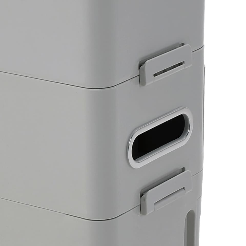 image 1 of Living and Home 45L 2-Tier Dry Wet Separation Trash Bin with with Inner Buckets | Grey